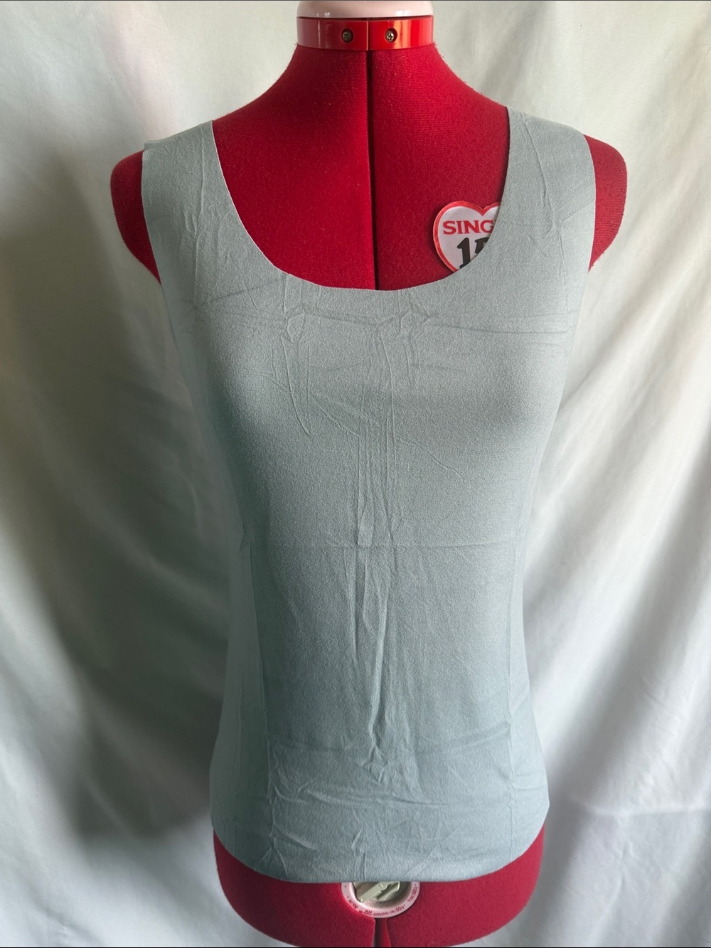 Women's Light Gray Scoop Neck Tank Top